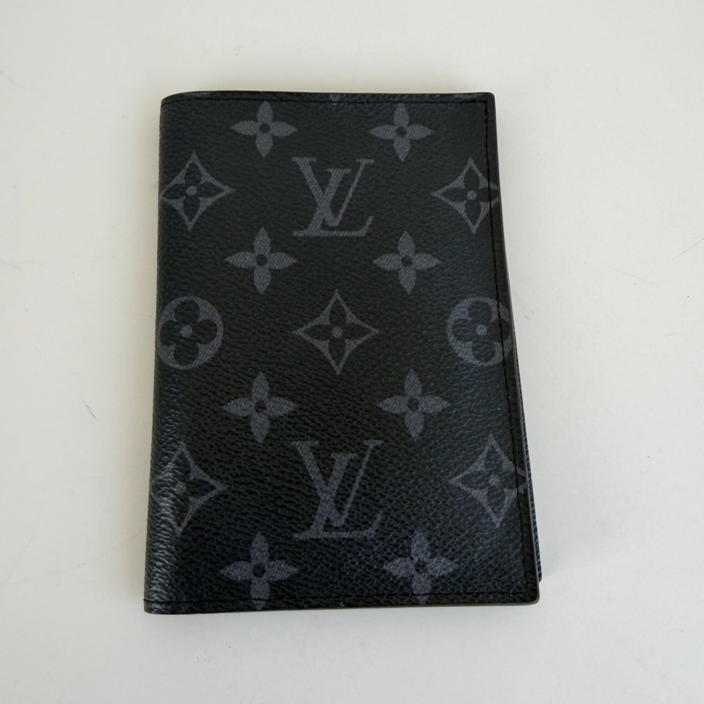 Louis Vuitton Passport Cover in Monogram Eclipse canvas (Model M64501) RFID